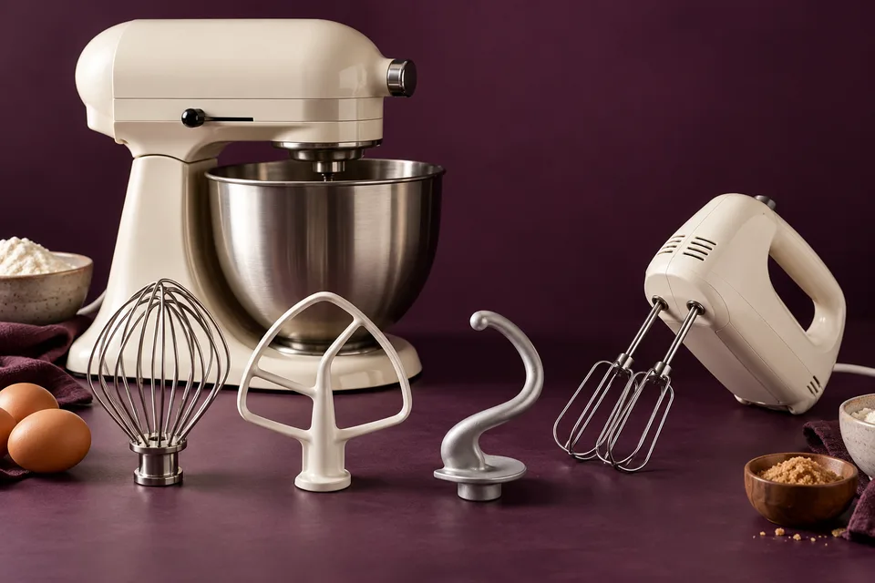 Mixer whisk, paddle, dough hook and handheld beaters
